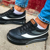 Casual Men's Sneakers With Air Soles by Apollo Moda | Espana Monochrome Motion