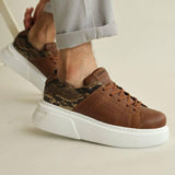 Low Top Casual Sneakers for Men by Apollo Moda | Santos Earthly Serpent