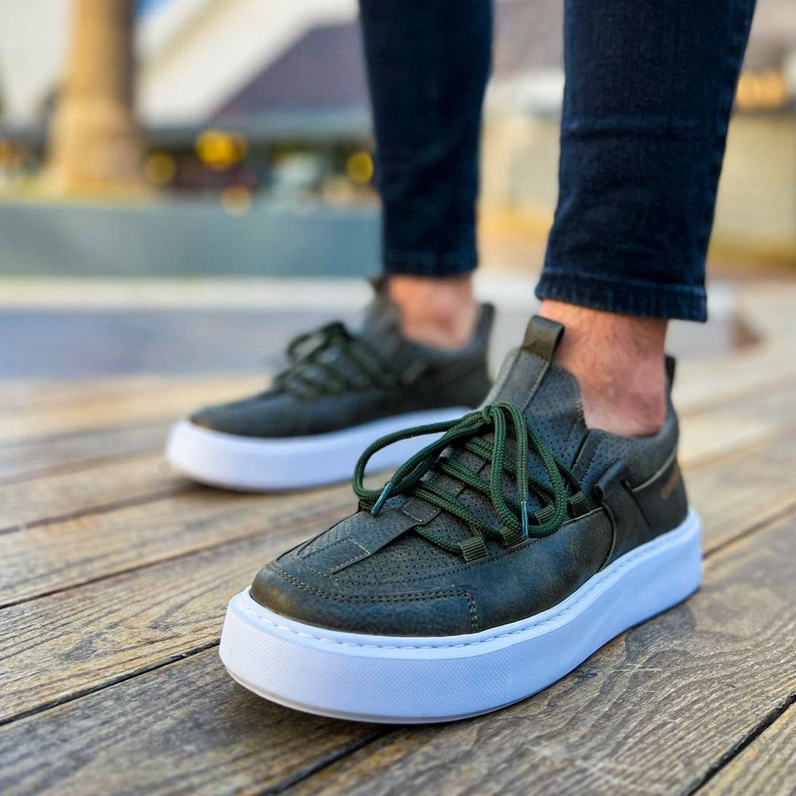 Low Top Casual Sneakers for Men by Apollo | Monca in Green