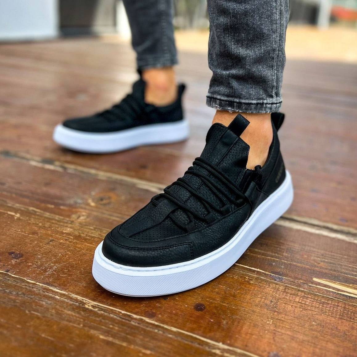 Low Top Casual Sneakers for Men by Apollo | Monca in Black