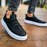 Low Top Casual Sneakers for Men by Apollo | Monca in Black