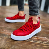 Low Top Casual Sneakers for Men by Apollo Moda | Monza Crimson Rise