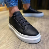 Casual Slip-On Men's Sneakers | La La Shoeland | Leon in Black