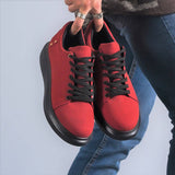 Men's Low Top Casual Sneakers by Apollo Moda | Leo Bordeaux Bliss