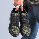 Men's Low Top Casual Sneakers by La La Shoeland | Leo in Camouflage
