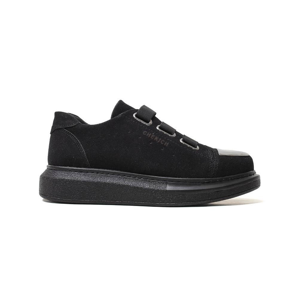Slip-On Sneakers with Metal Toe for Men by Apollo | Luiz in Midnight Majesty