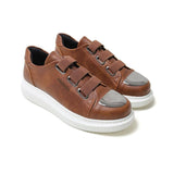 Slip-On Sneakers with Metal Toe for Men by Apollo | Luiz X in Tawny Temptation