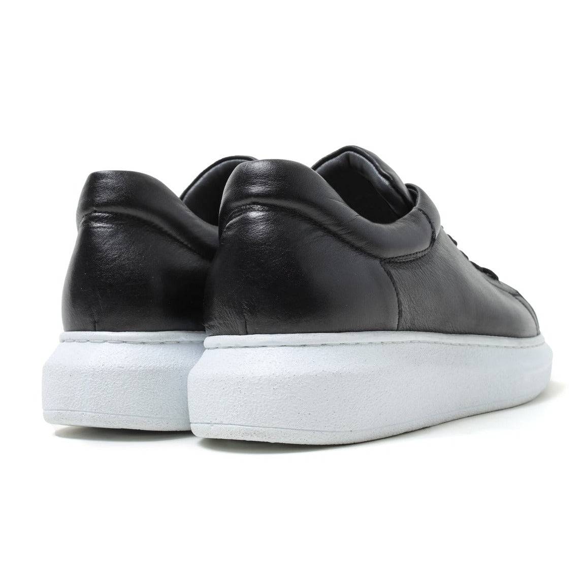 Low Top Casual Platform Sneakers for Women by Apollo Moda | Pluto Midnight Black