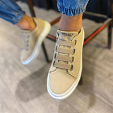 Casual Slip-On Men's Sneakers | La La Shoeland | Leon in Beige