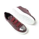 Slip-On Sneakers with Metal Toe for Men by Apollo | Luiz X in Bordeaux Brilliance
