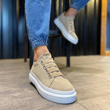 Casual Slip-On Men's Sneakers | La La Shoeland | Leon in Beige