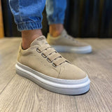 Casual Slip-On Men's Sneakers | La La Shoeland | Leon in Beige