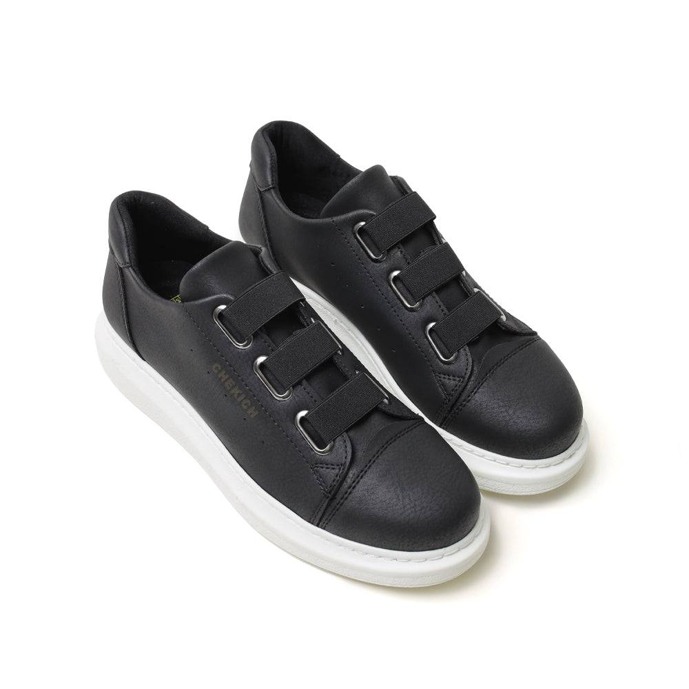 Slip-On Platform Sneakers for Men by Apollo | Luiz in Monochrome Mastery