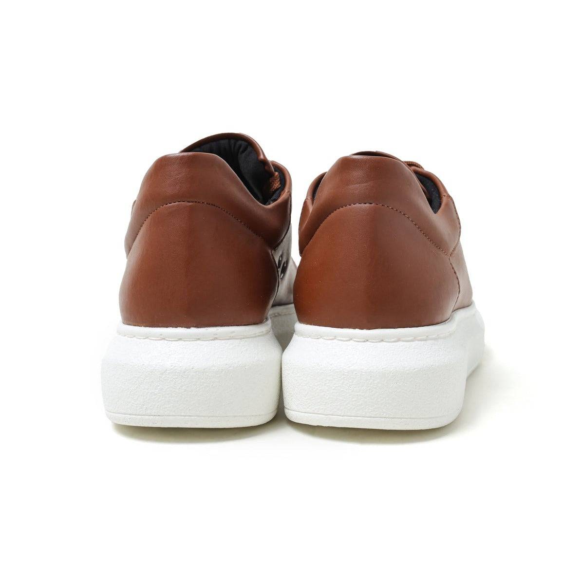 Low Top Casual Platform Sneakers for Women by Apollo Moda | Pluto Rich Brown