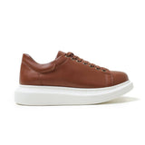 Low Top Casual Platform Sneakers for Women by Apollo | Pluto in Rich Brown