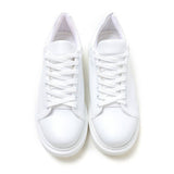 Low Top Casual Platform Sneakers for Men by Apollo Moda | Pluto Pristine White