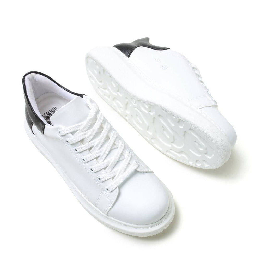 Low Top Casual Platform Sneakers for Women by Apollo Moda | Pluto X Crisp White