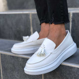 Men's Classic Fashionable Loafers by La La Shoeland | Paris in All White