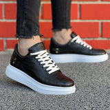 Men's Low Top Casual Sneakers by Apollo Moda | Leo Monochrome Vision