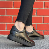 Men's Low Top Casual Sneakers by La La Shoeland | Leo in All Black