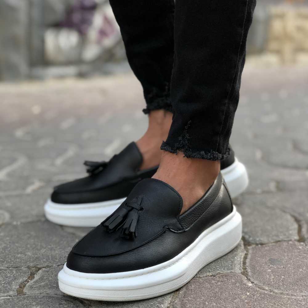 Men's Classic Fashionable Loafers by La La Shoeland | Paris in Black & White