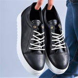 Men's Casual Stylish Sneakers by La La Shoeland | Preston in Black & White