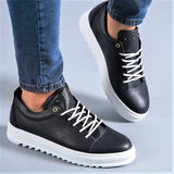 Men's Casual Stylish Sneakers by La La Shoeland | Preston in Black & White