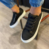 Casual Slip-On Men's Sneakers | La La Shoeland | Leon in Black