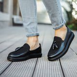 Dress Shoes Loafers for Men by Apollo | Roma in Elegance in Patent Noir