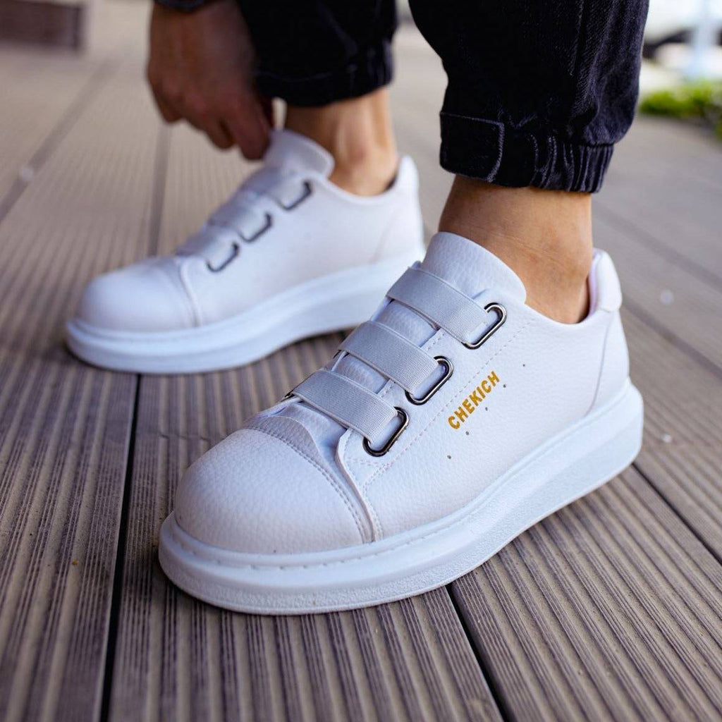 Slip-On Platform Sneakers for Men by Apollo | Luiz in Luminous Purity
