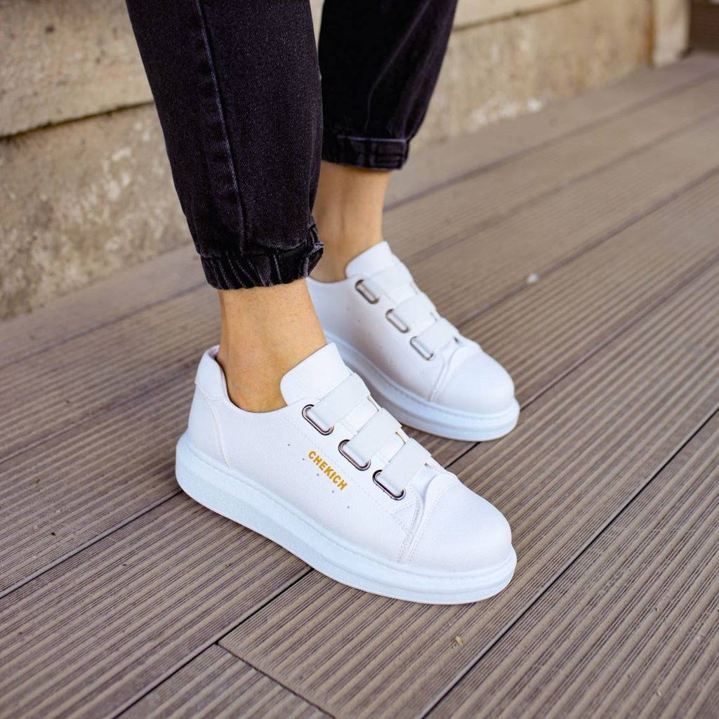 Slip-On Platform Sneakers for Men by Apollo | Luiz in Luminous Purity