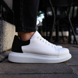Low Top Casual Platform Sneakers for Women by Apollo Moda | Pluto X Crisp White