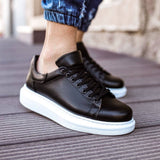Low Top Casual Everyday Sneakers for Men by Apollo | Pluto in Shadow Black