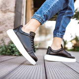 Low Top Casual Everyday Sneakers for Men by Apollo | Pluto in Shadow Black